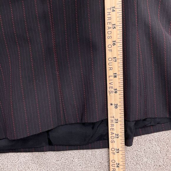 Amanda Smith Jacket Tank Women 14W Black‎ Red Pinstripe 2pc Career Retro VTG - Picture 6 of 15